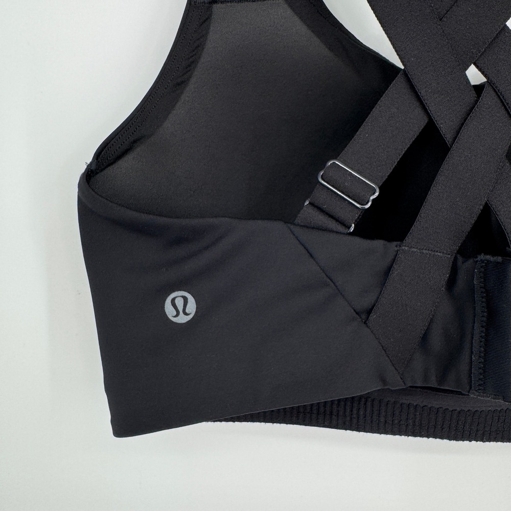 Lululemon Energy Bra High Support 34C Black Athleisure Gym Yoga Workout - Picture 7 of 10